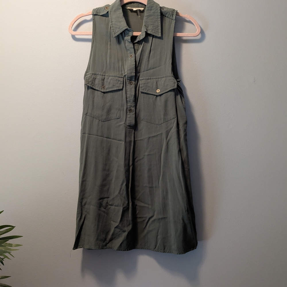 Entro Teal Collared Top
